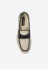 Dolce & GabbanaLeather-Trimmed Fabric Loafers
