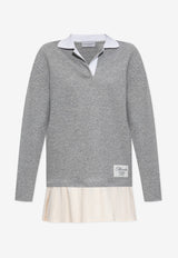 Moncler Collared Shirt Dress Gray K20938I00005 89B1I-984