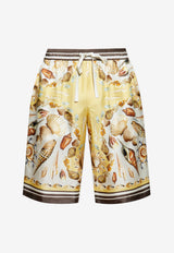 Dolce & GabbanaShell-Motif Silk Boxer Shorts