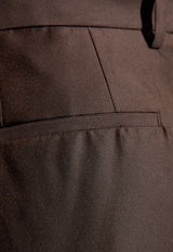 Dolce & GabbanaCreased Straight-Leg Cotton-Silk Pants