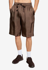 Silk Boxer Shorts with Piping
