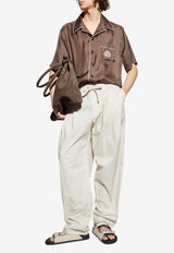 Silk Camp-Collar Shirt with Pocket