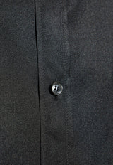Solid White Silk Formal Shirt