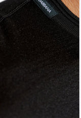 Dolce & GabbanaSilk Crewneck T-shirt in Black