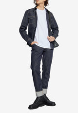 Navy Denim Snap-Button Shirt