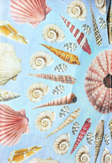 Shell-Motif Linen Shorts