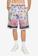 Dolce & GabbanaShell-Motif Linen Shorts