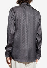 Silk Monogram Long-Sleeved Shirt