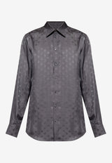 Silk Monogram Long-Sleeved Shirt