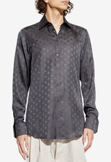 Dolce & GabbanaSilk Monogram Long-Sleeved Shirt