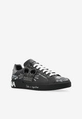 Portofino Black Crown Sneakers