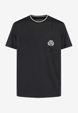 Crewneck T-shirt with Embroidered Pocket