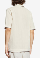 Openwork Cotton Short-Sleeved Shirt