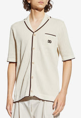 Openwork Cotton Short-Sleeved Shirt