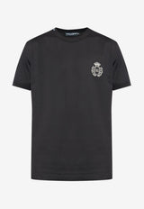 Dolce & GabbanaSilver Emblem Cotton T-shirt