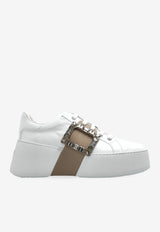 Roger Vivier Viv' Skate Platform Sneakers White RVW73729110LXQ 0-9997