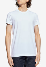 White T-shirt with Sub-Collar Logo
