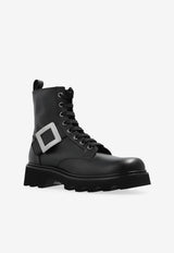 Roger Vivier Viv' Rangers Leather Boots Black RVW78442760TTQ 0-B999