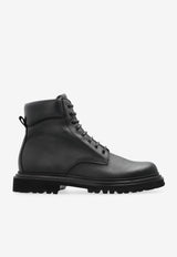 Grained Leather Ankle Boots