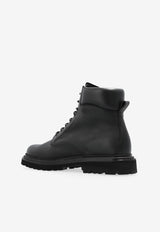 Grained Leather Ankle Boots