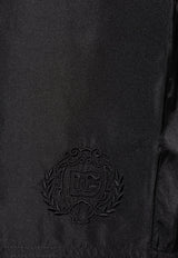 Dolce & GabbanaBlack Quick-Dry Swim Shorts with Wreath