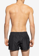 Black Swim Shorts with Monogram