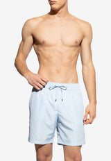 Dolce & Gabbana Embroidered Logo Swim Shorts Light Blue KĄPIELOWE M4E45T ONR58-B8966