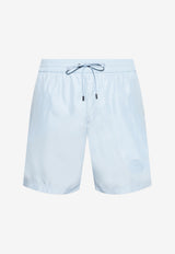 Dolce & Gabbana Embroidered Logo Swim Shorts Light Blue KĄPIELOWE M4E45T ONR58-B8966