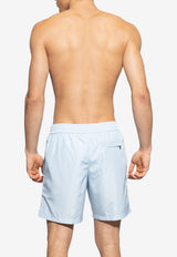 Dolce & Gabbana Embroidered Logo Swim Shorts Light Blue KĄPIELOWE M4E45T ONR58-B8966