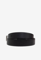 Ferragamo Double-Sided Leather Belt Black 670571 DOUBLE ADJUS 786348-NERO