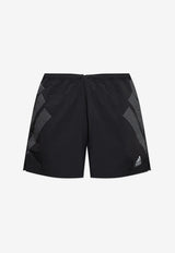 Adidas Originals Logo Print Shorts Black JV7648 0-BLACK