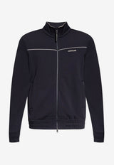 Moncler Zip-Up Logo Sweatshirt Blue K20918G00027 89B3P-742
