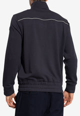 Moncler Zip-Up Logo Sweatshirt Blue K20918G00027 89B3P-742