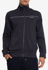 Moncler Zip-Up Logo Sweatshirt Blue K20918G00027 89B3P-742