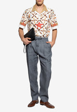 Dolce & Gabbana Creased Straight-Leg Pants Gray GP12QZ FU4MF-N0701