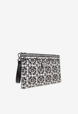 Dolce & Gabbana Majolica Print Clutch Bag Monochrome BM2296 AG086-IU3TN