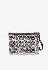 Dolce & Gabbana Majolica Print Clutch Bag Monochrome BM2296 AG086-IU3TN
