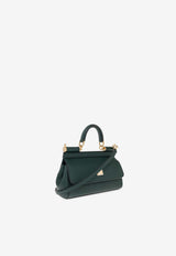 Dolce & Gabbana Mini Sicily Dauphine Leather Handbag Green BB7116 B1001-87399