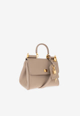Dolce & Gabbana Small My Sicily Calf Leather Handbag Beige BB7781 B7321-8I399