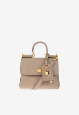 Dolce & Gabbana Small My Sicily Calf Leather Handbag Beige BB7781 B7321-8I399