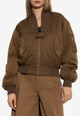 Chloé Cropped Bomber Jacket Brown CH25AVE16 113-233
