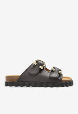 Ferragamo Kapalua Leather Slides Brown 01K487 KAPALUA 785260-T MORO