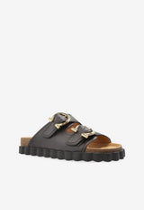 Ferragamo Kapalua Leather Slides Brown 01K487 KAPALUA 785260-T MORO