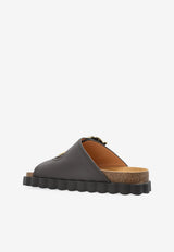 Ferragamo Kapalua Leather Slides Brown 01K487 KAPALUA 785260-T MORO