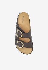 Ferragamo Kapalua Leather Slides Brown 01K487 KAPALUA 785260-T MORO