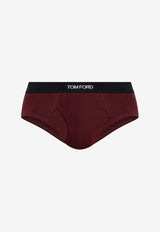 Tom Ford Signature High-Leg Briefs Burgundy T4LC11040 0-508