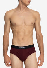 Tom Ford Signature High-Leg Briefs Burgundy T4LC11040 0-508