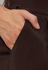 Tom Ford Double-Pleat Wide-Leg Pants Brown PAW636 FAX1513-KB800