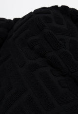Balmain Monogram Jacquard Beach Poncho Black BWP471680 0-001