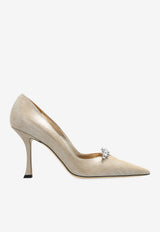 Jimmy Choo Belinda 90 Metallic Sheen Pumps Gold BELINDA PUMP 90 HRK-SOFT GOLD